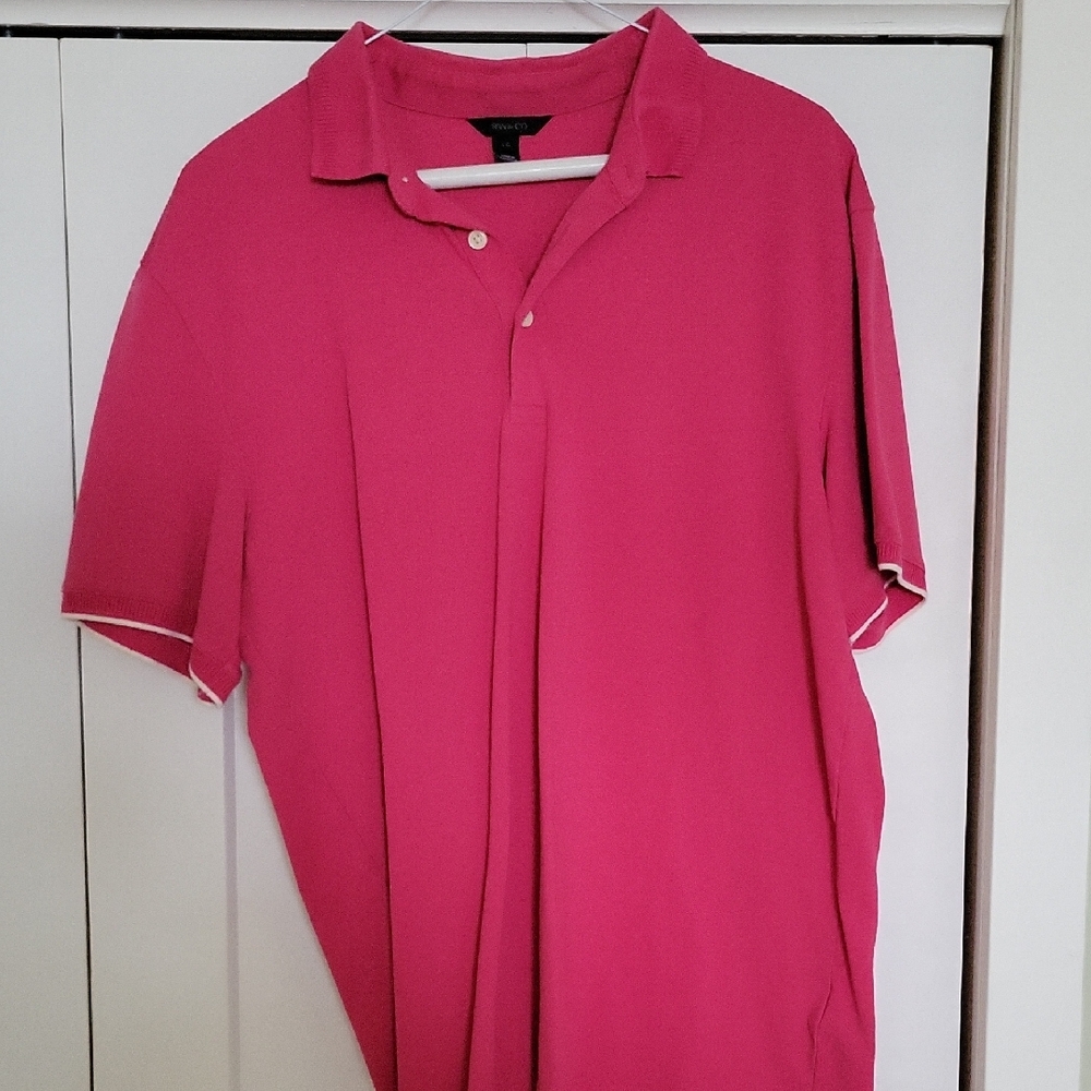 RW&CO Men's Pink Polo Shirt
